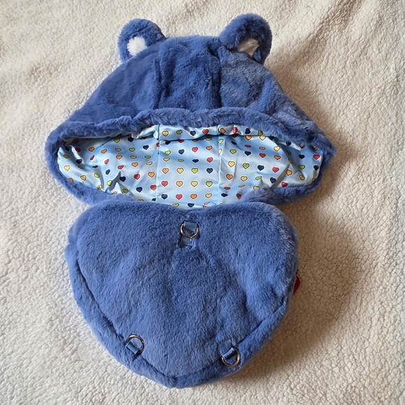 Dollskill x Carebears Lotsa heart hoodie backpack in blue - Picture 2 of 6